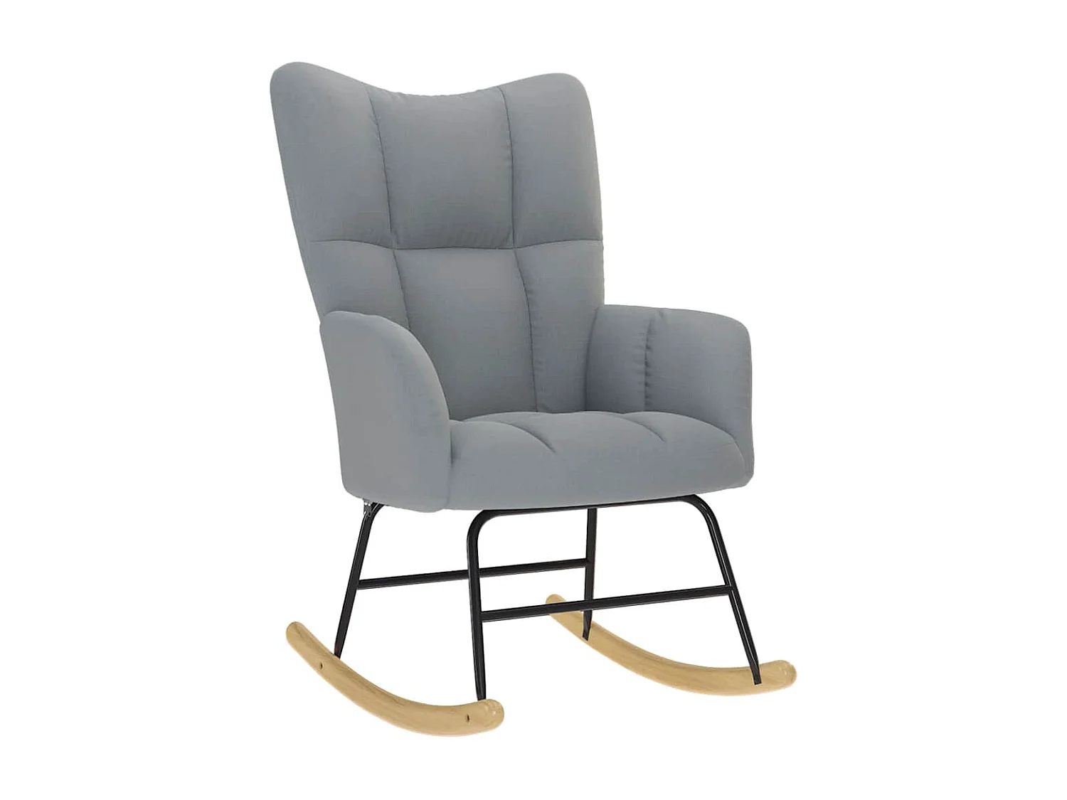 Chaise à bascule Gris clair Tissu