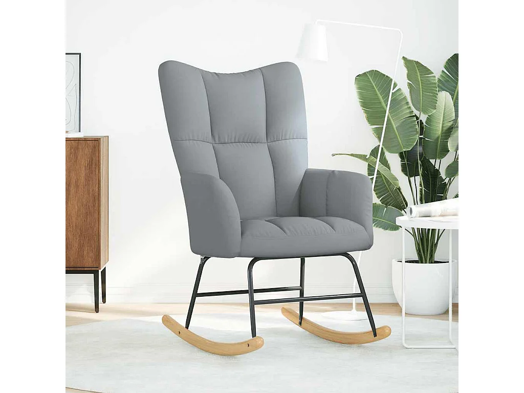 Chaise à bascule Gris clair Tissu