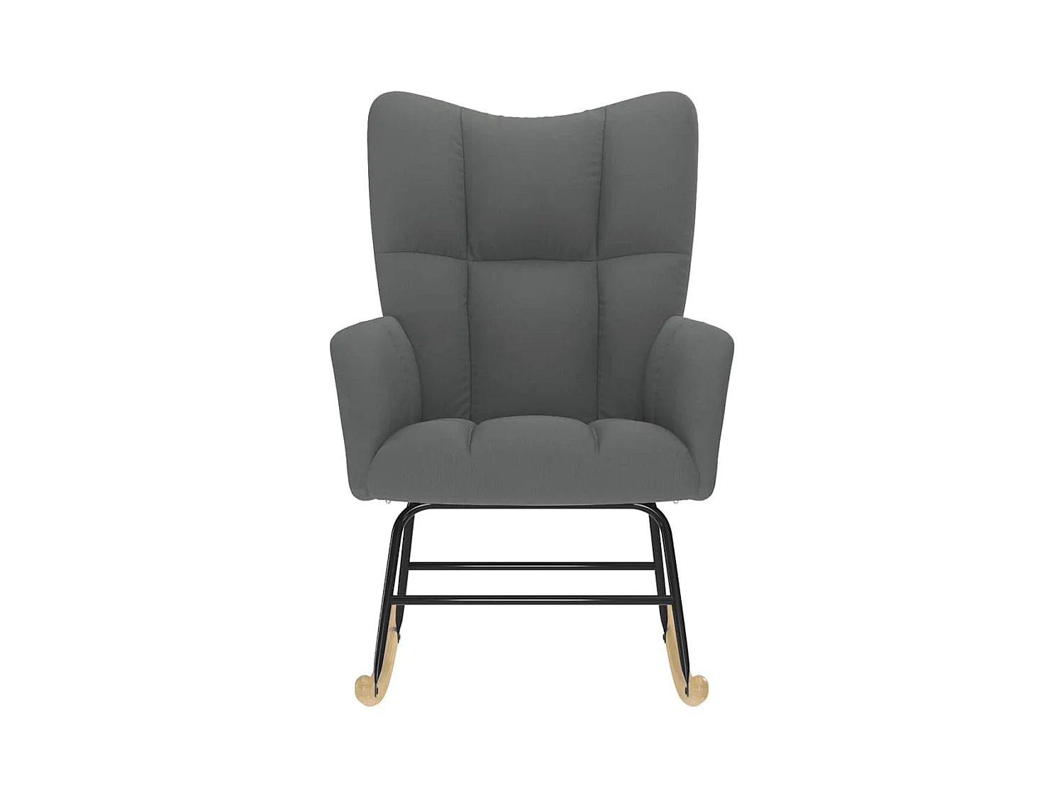 Donkergrijze stoffen schommelstoel