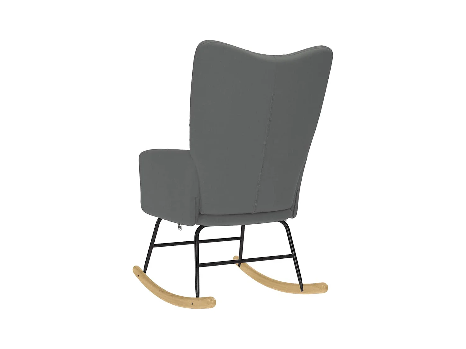 Donkergrijze stoffen schommelstoel