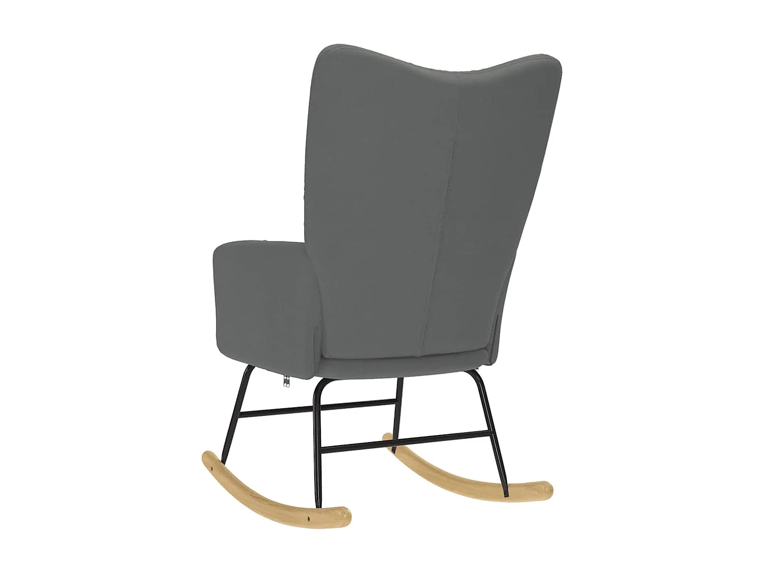 Sedia a dondolo in tessuto grigio scuro