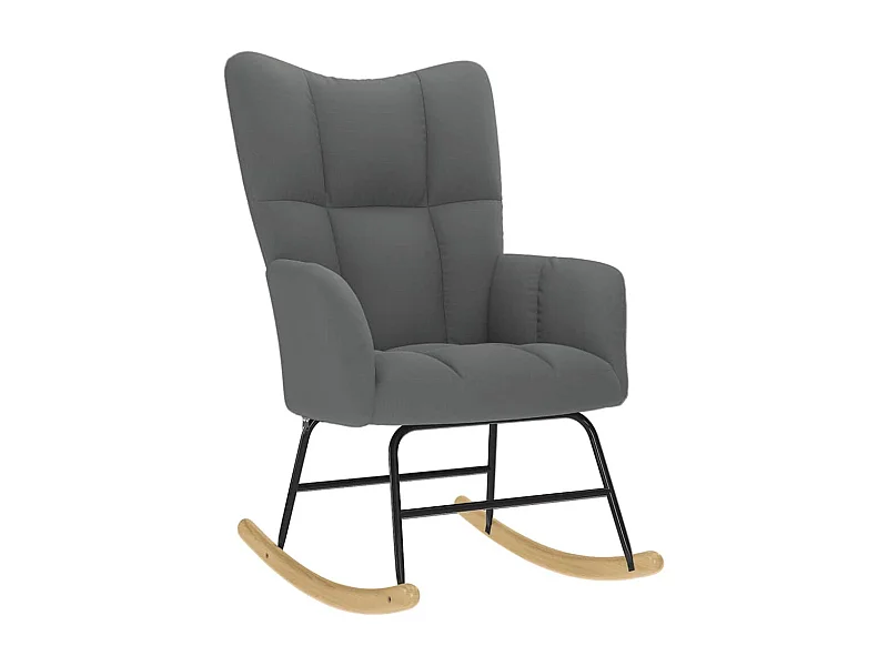 Chaise à bascule Gris foncé Tissu
