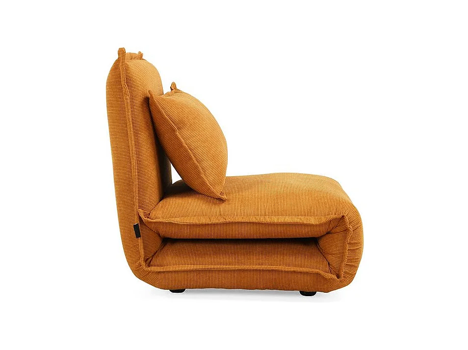 Chauffeuse convertible 3-en-1 en velours côtelé jaune – GRACIE