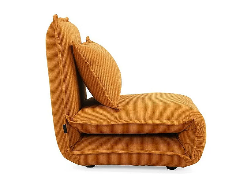 Chauffeuse convertible 3-en-1 en velours côtelé jaune – GRACIE