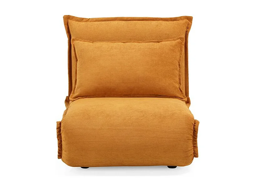 Chauffeuse convertible 3-en-1 en velours côtelé jaune – GRACIE