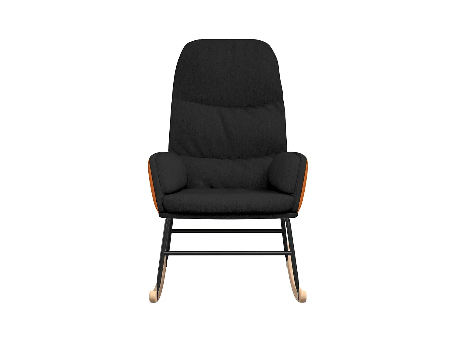 Schaukelstuhl aus schwarzem Stoff