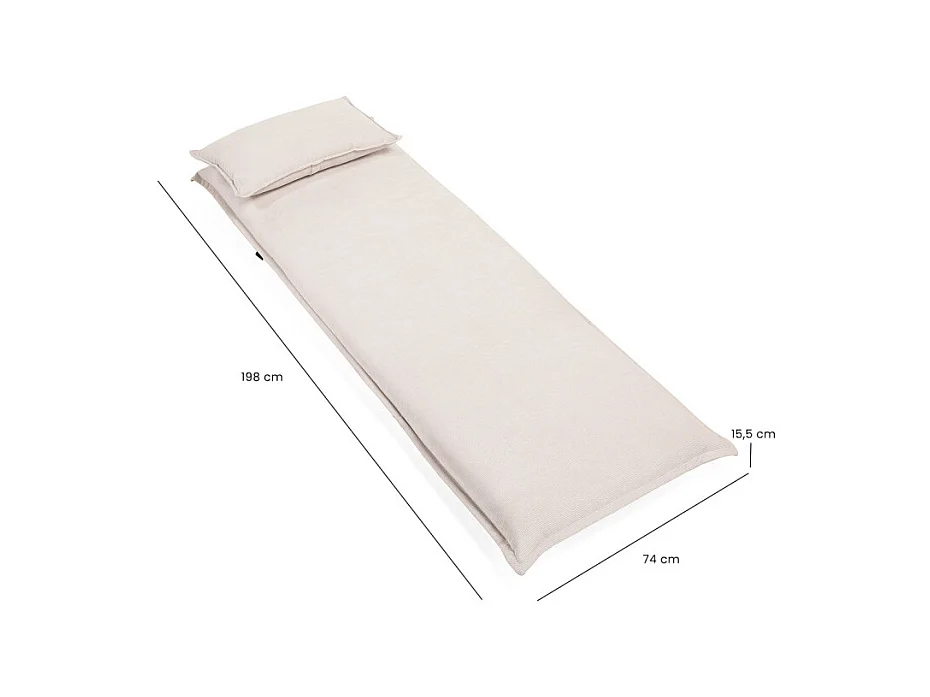 Chauffeuse convertible 3-en-1 en velours côtelé beige – GRACIE