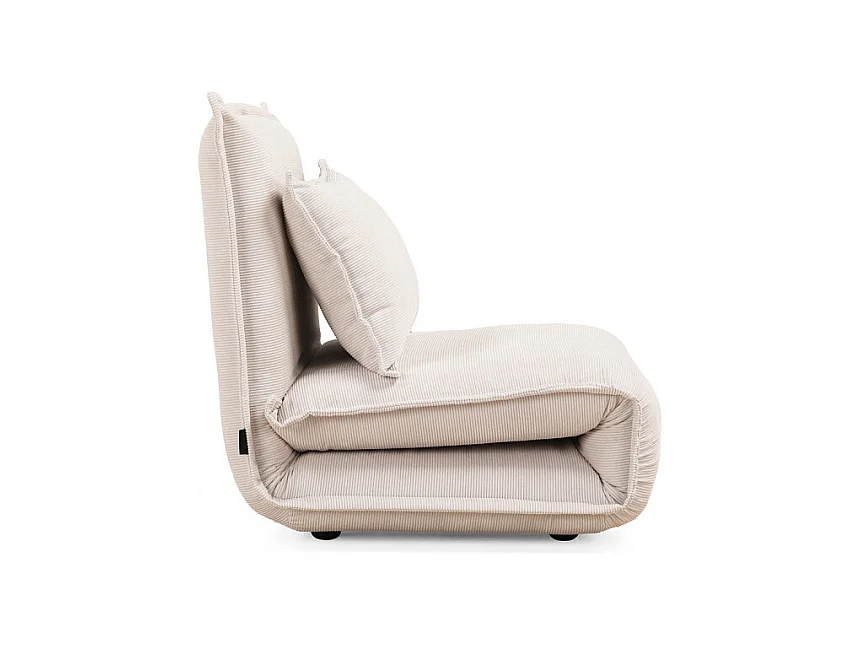 Chauffeuse convertible 3-en-1 en velours côtelé beige – GRACIE