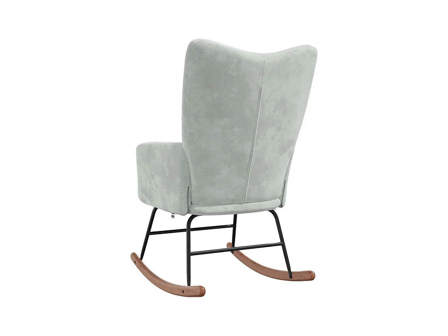 Schaukelstuhl Hellgrau Samt