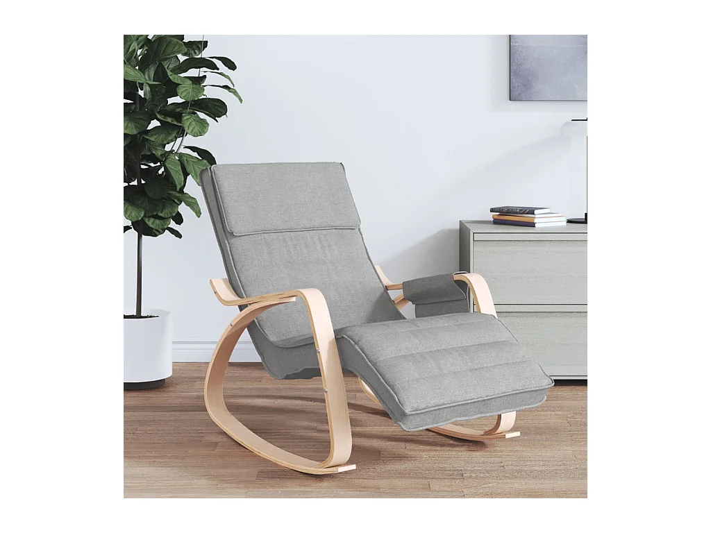 Schommelstoel Lichtgrijze stof