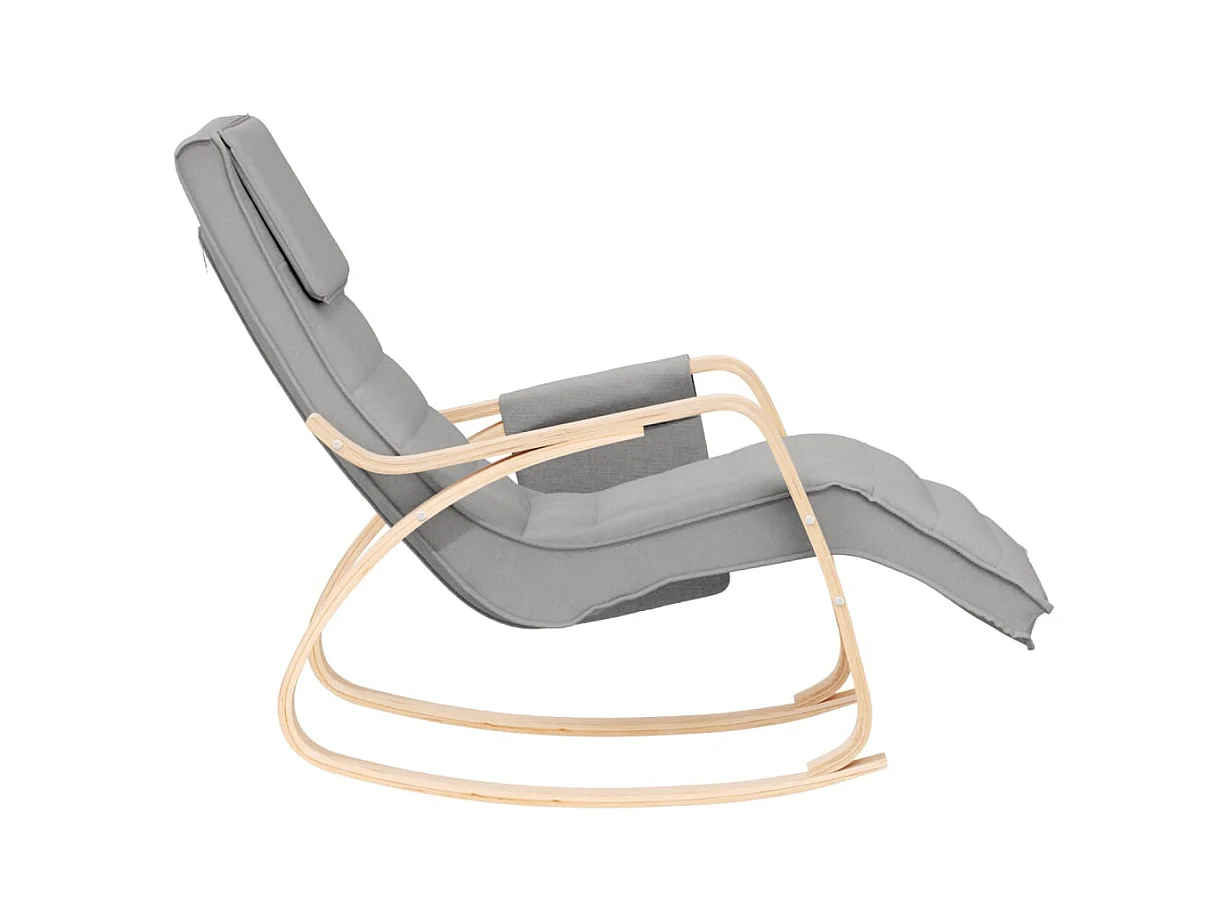 Schommelstoel Lichtgrijze stof