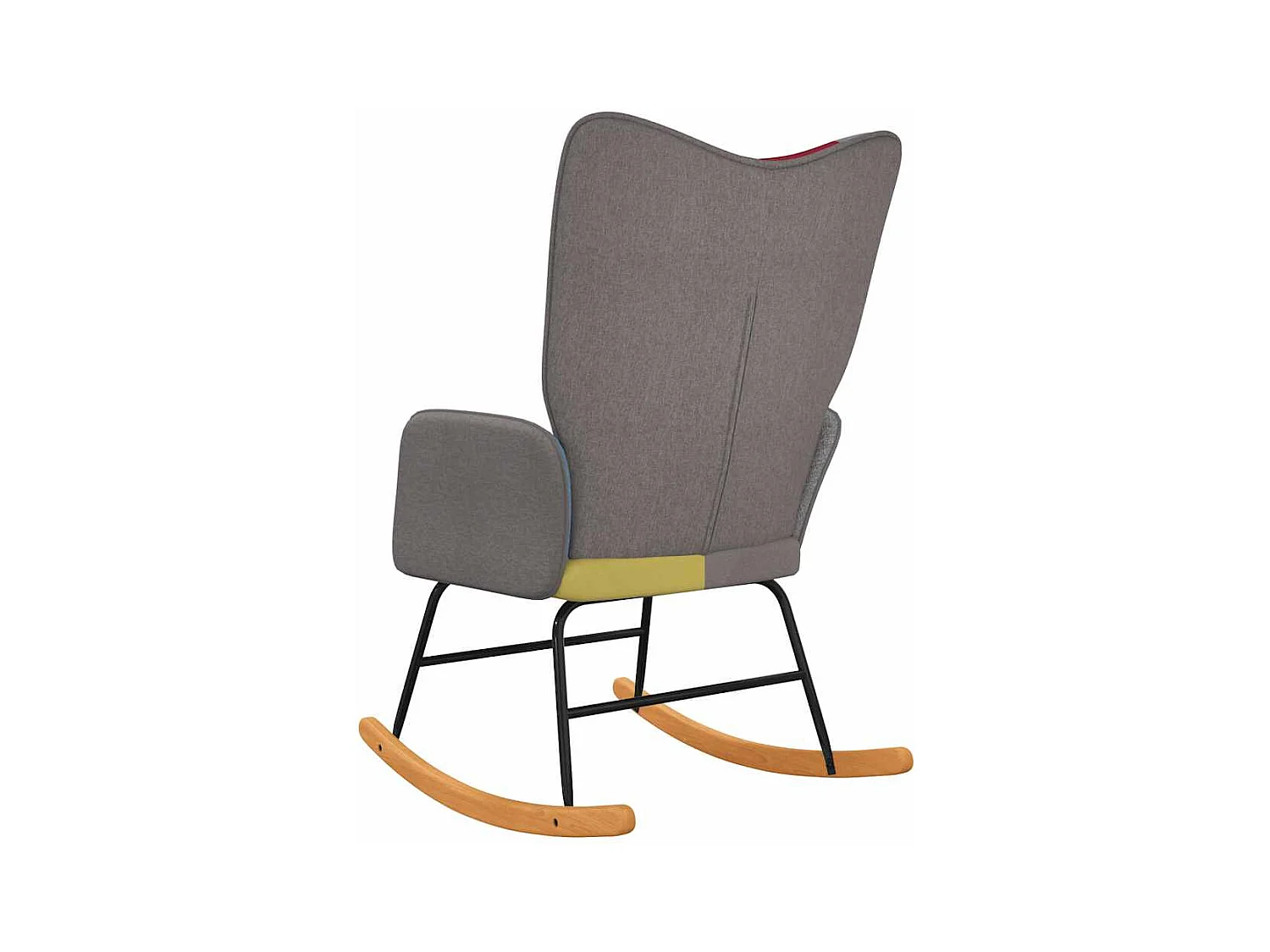 Sedia a dondolo in tessuto patchwork