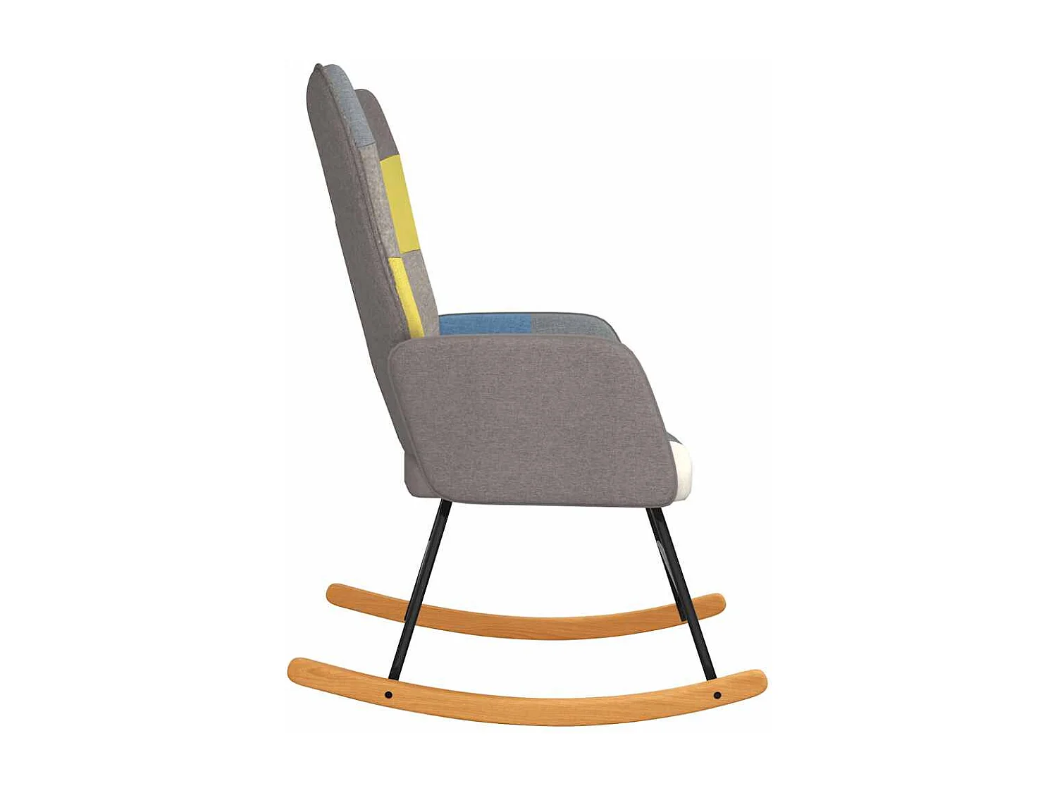 Chaise à bascule Patchwork Tissu