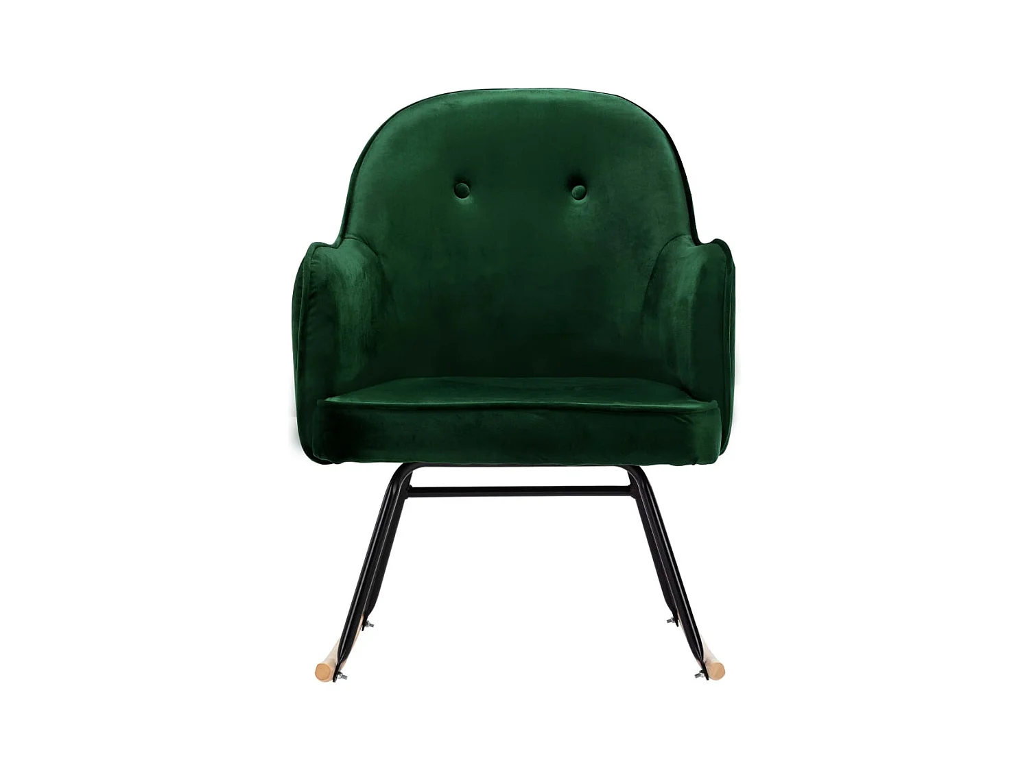 Mecedora de terciopelo verde oscuro