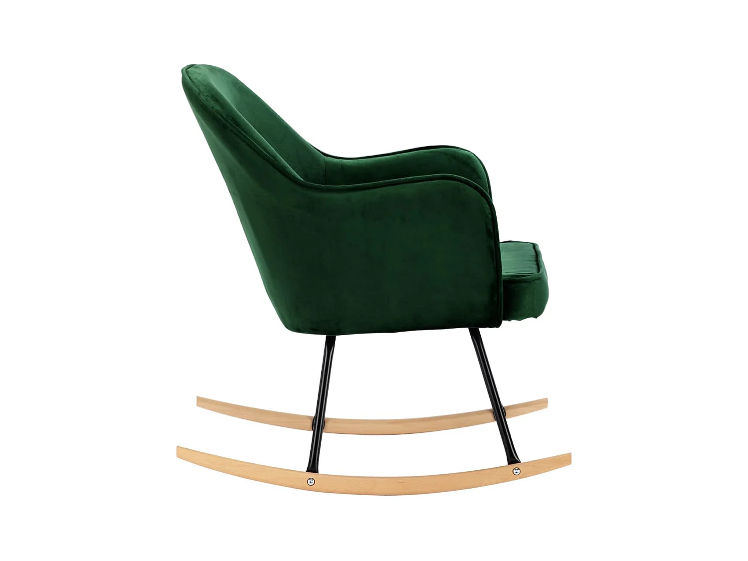 Mecedora de terciopelo verde oscuro