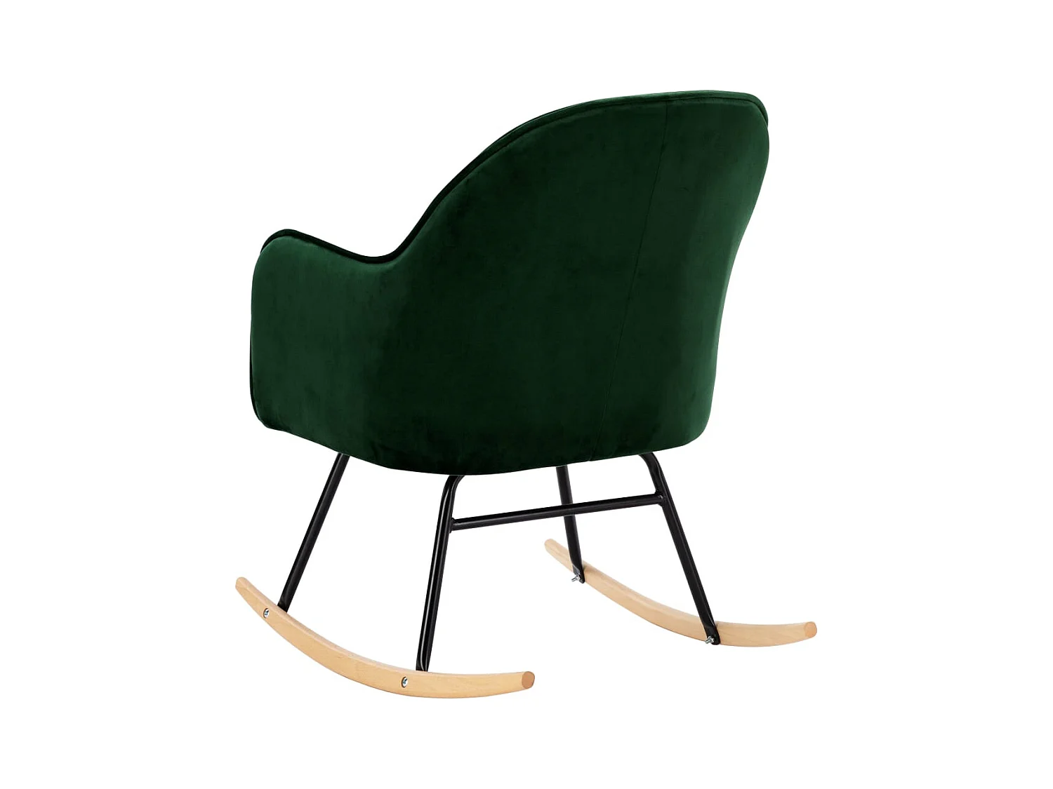 Mecedora de terciopelo verde oscuro