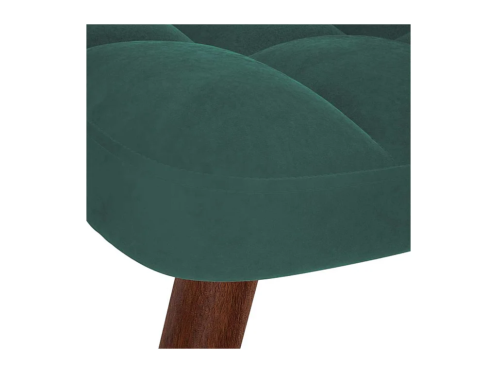 Chaise à bascule avec repose-pied vert foncé velours