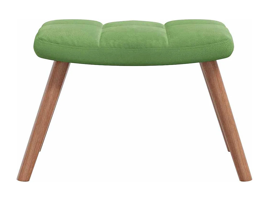 Sedia a dondolo con poggiapiedi Velluto verde chiaro