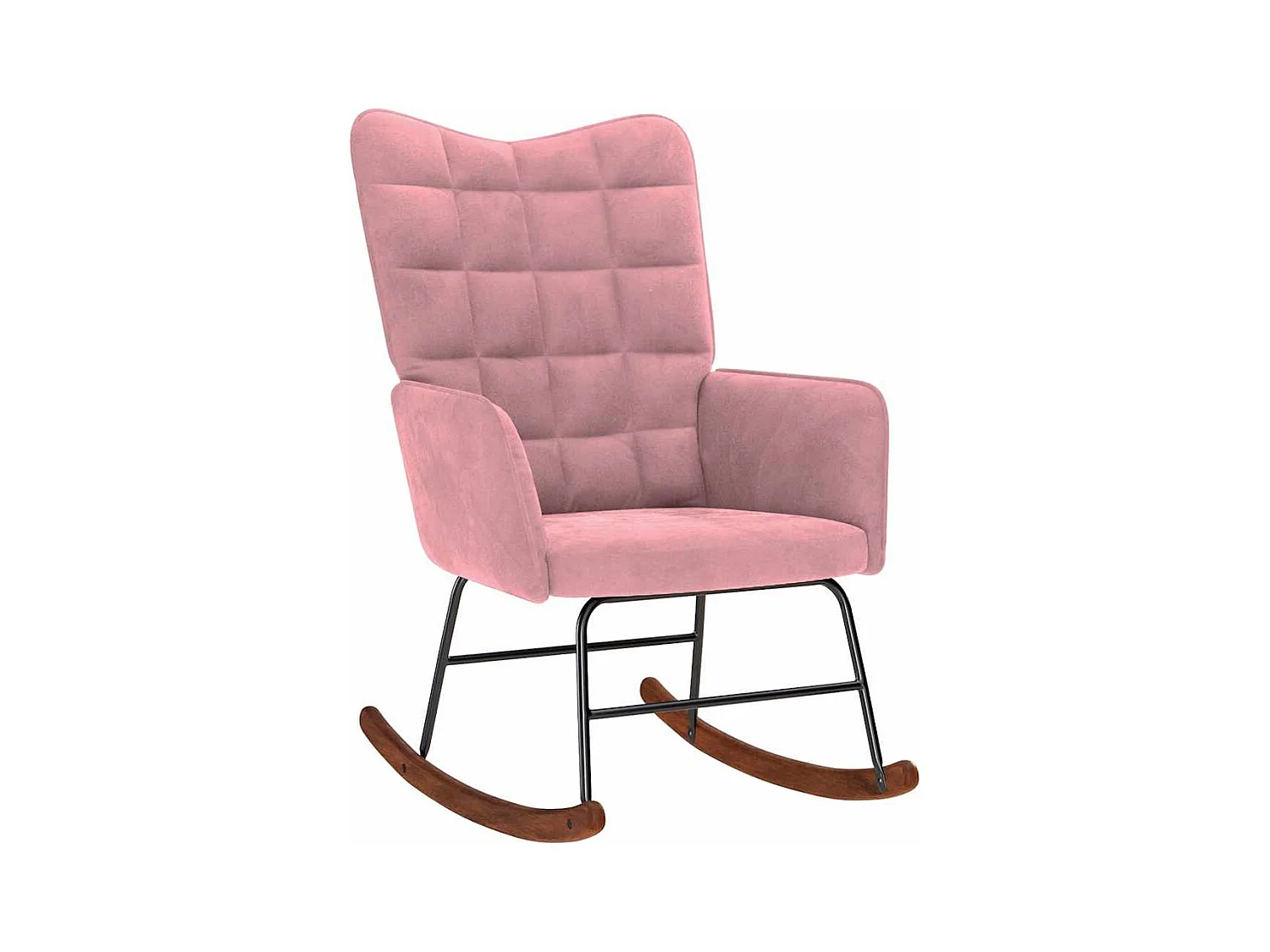 Chaise à bascule Rose Velours