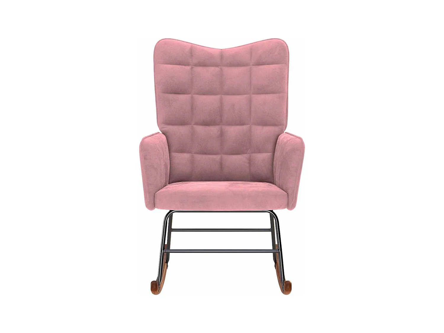 Chaise à bascule Rose Velours