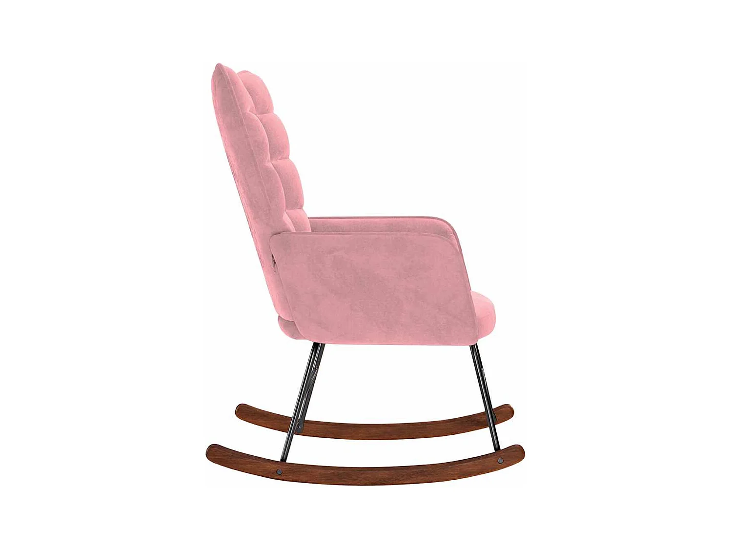 Chaise à bascule Rose Velours
