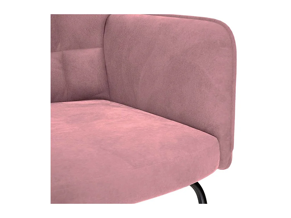 Chaise à bascule Rose Velours