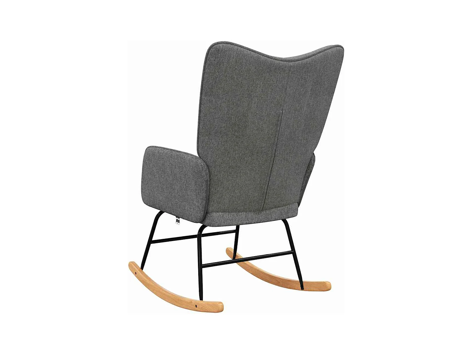Sedia a dondolo in tessuto grigio scuro