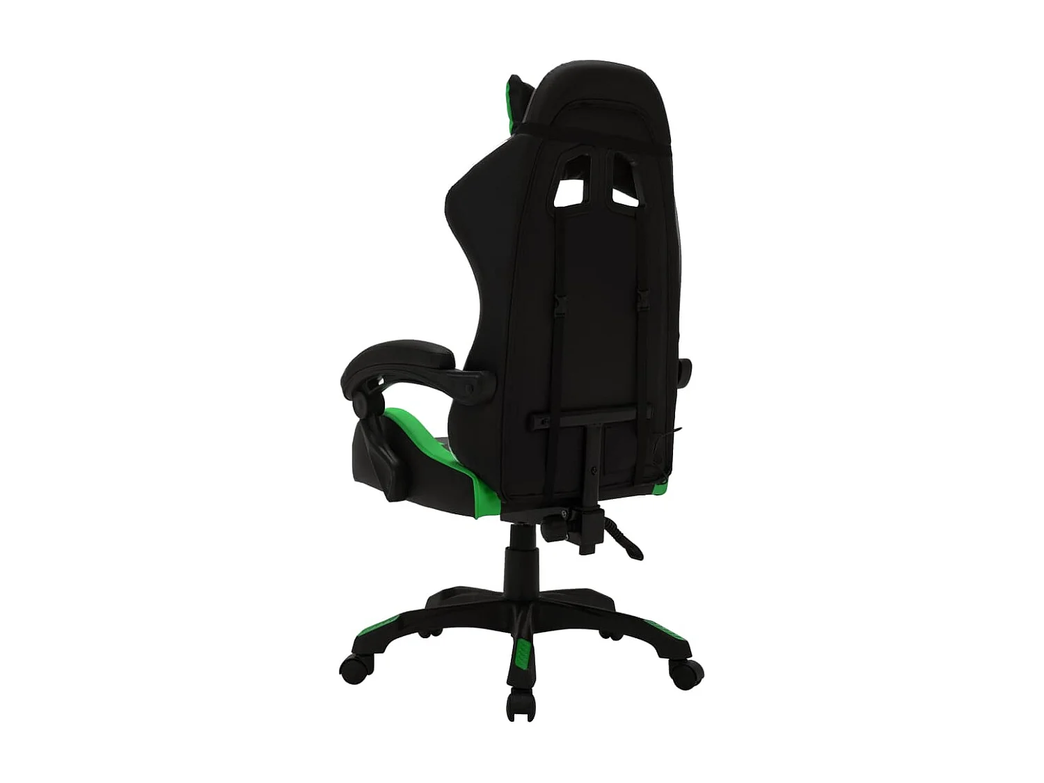 Sedia da gaming con LED RGB in similpelle verde e nera