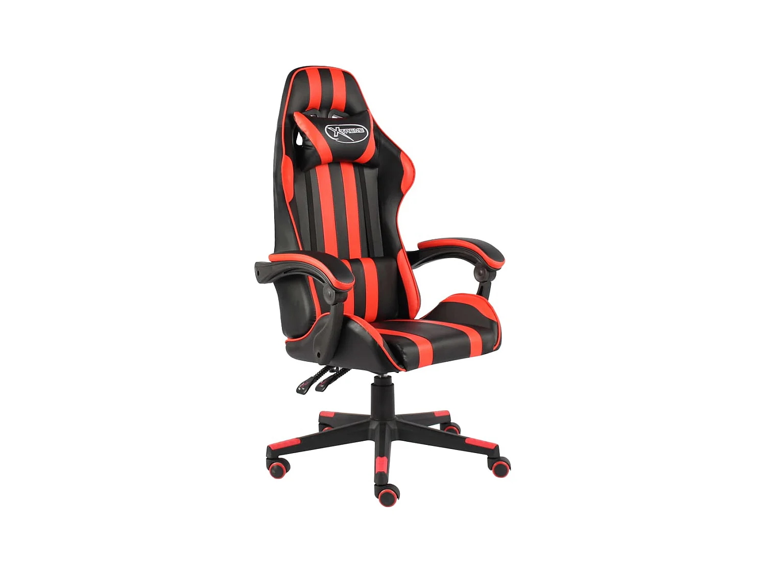 Fauteuil de jeux vidéo Noir et rouge Similicuir
