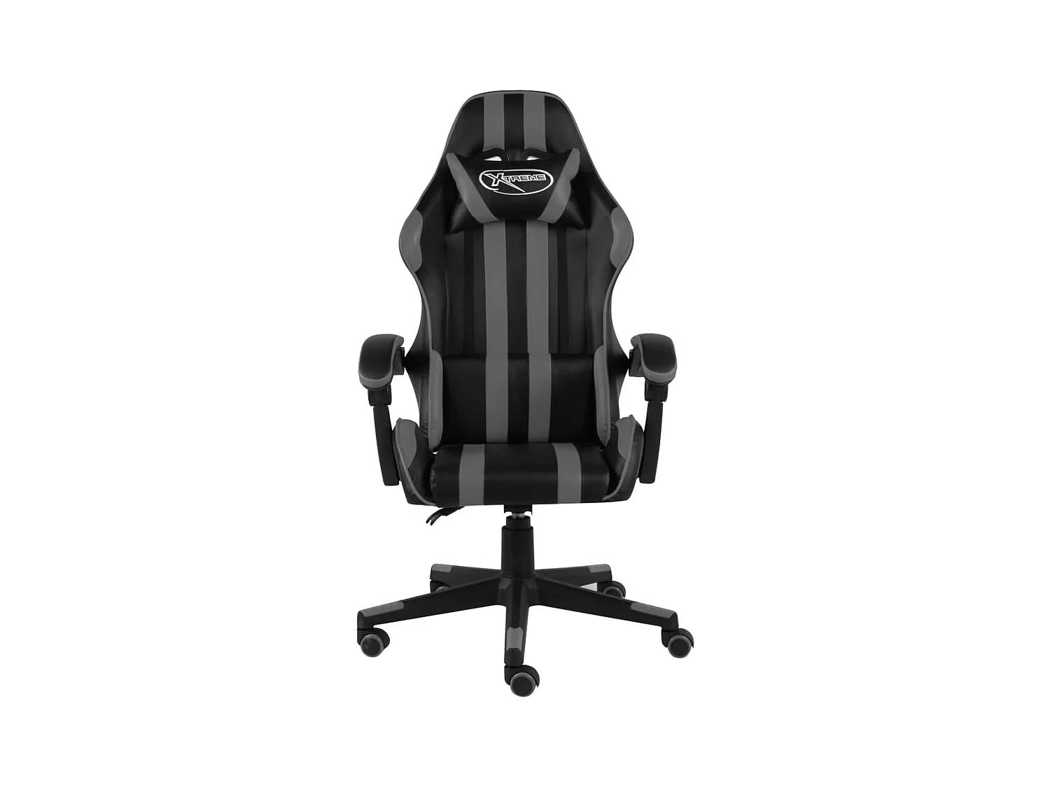Fauteuil de jeux vidéo Noir et gris Similicuir