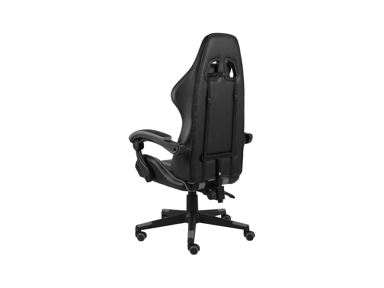 Fauteuil de jeux vidéo Noir et gris Similicuir