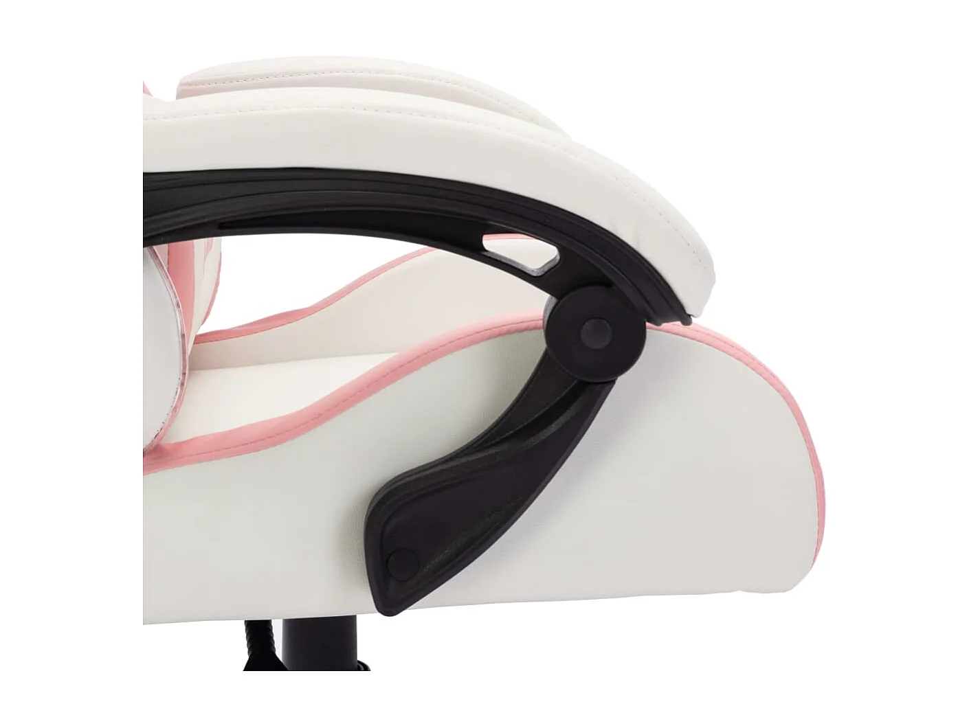 Sedia da gaming con LED RGB in similpelle rosa e nera