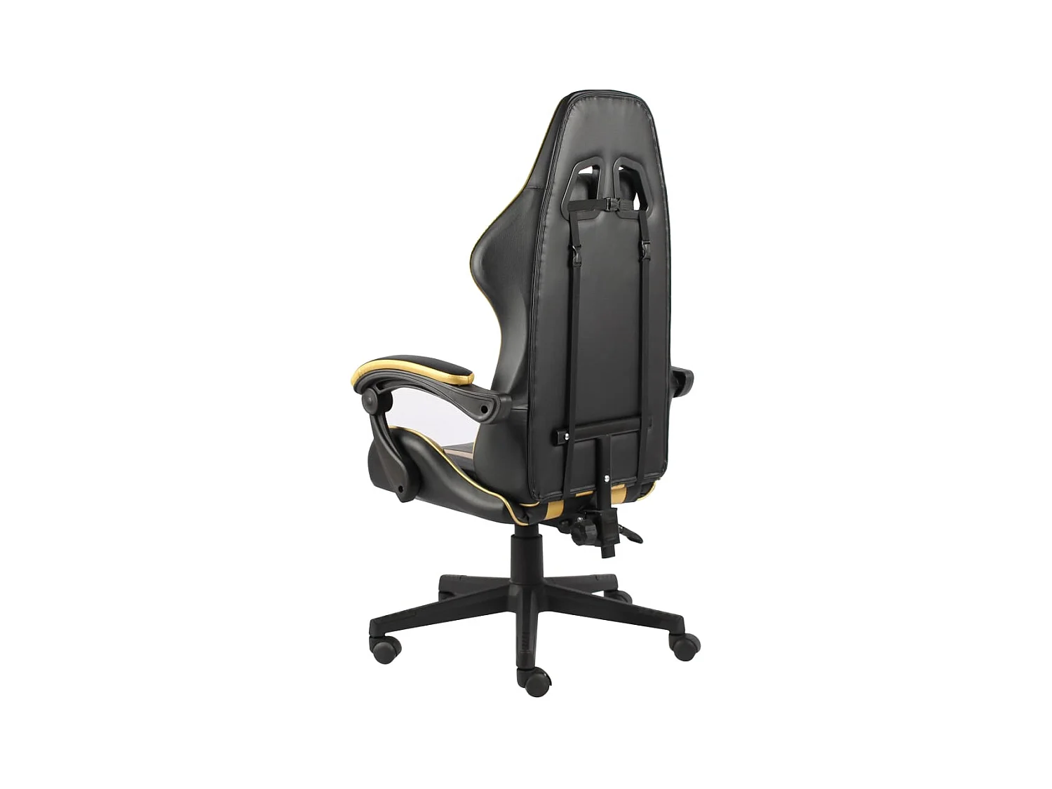 Fauteuil de jeux vidéo Noir et doré Similicuir