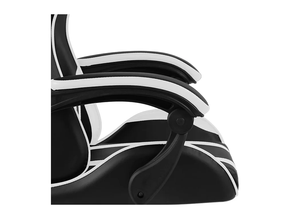 Zwart-witte kunstleren videogamestoel