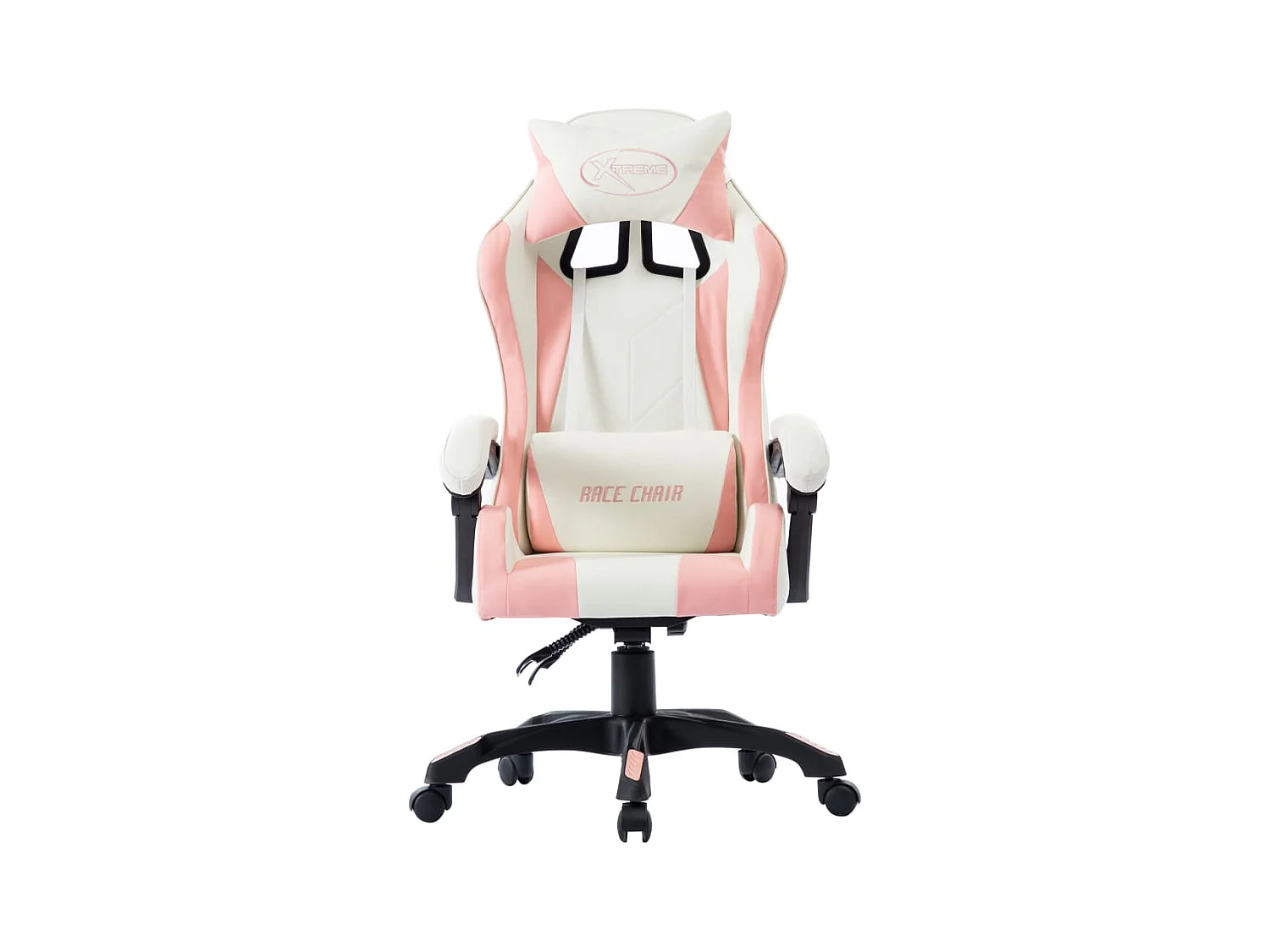 Silla para videojuegos de piel sintética color rosa