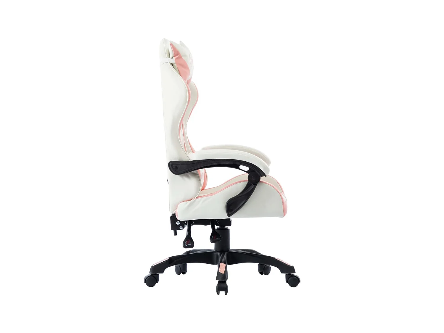 Silla para videojuegos de piel sintética color rosa