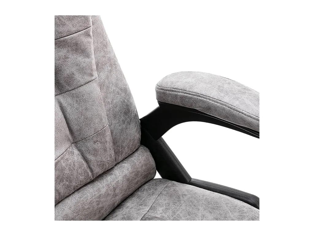 Silla de oficina de masaje de piel sintética de ante gris claro