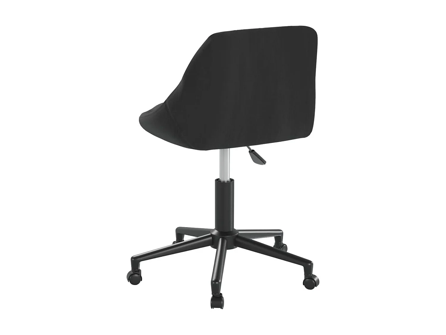 Silla de oficina giratoria de terciopelo negro