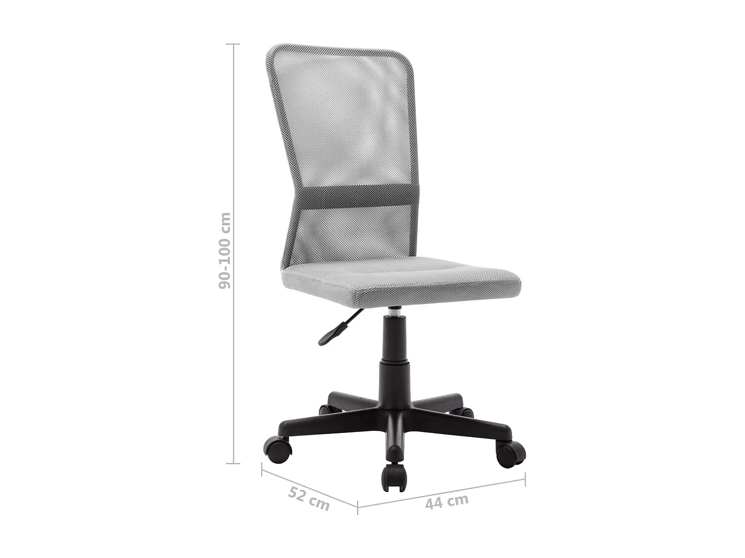 Sedia da ufficio Grigio 44x52x100 cm Tessuto a rete