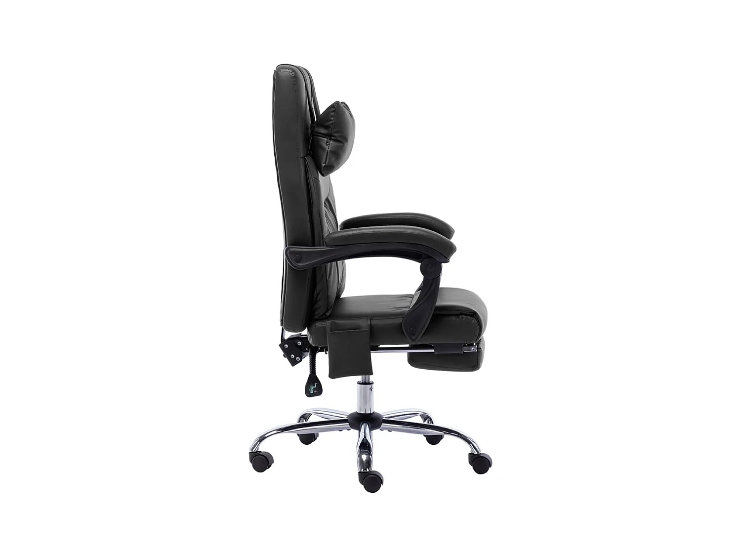 Zwarte kunstleren massagestoel voor op kantoor