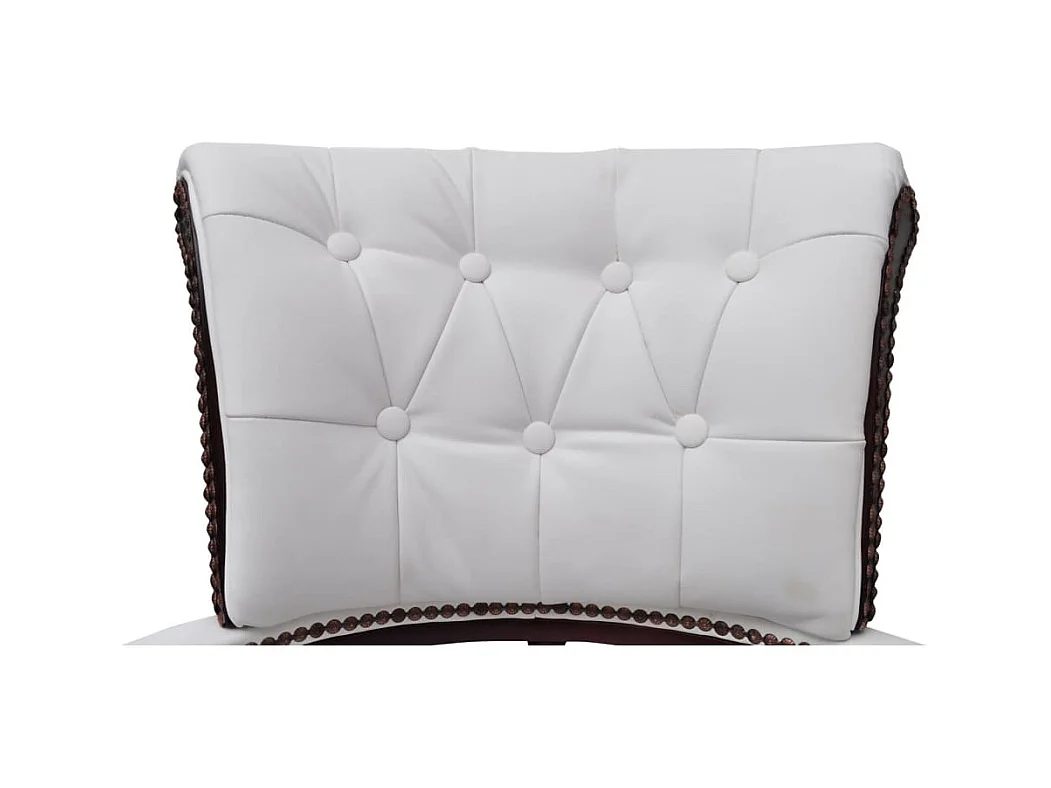 Witte draaibare bureaustoel