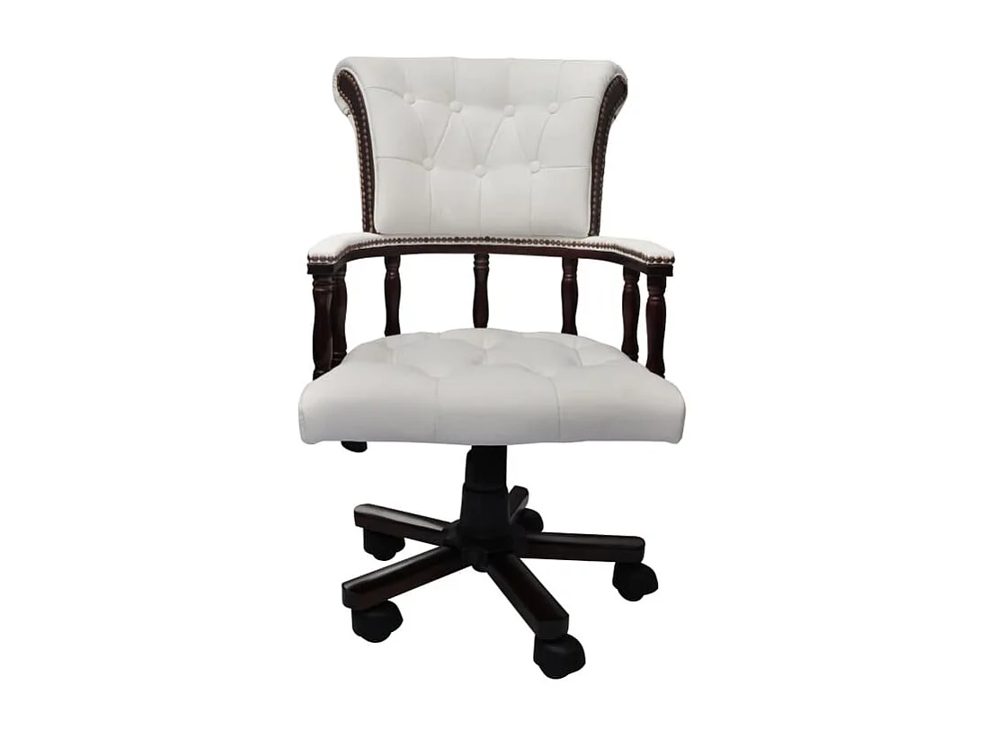 Chaise de bureau pivotante Blanc