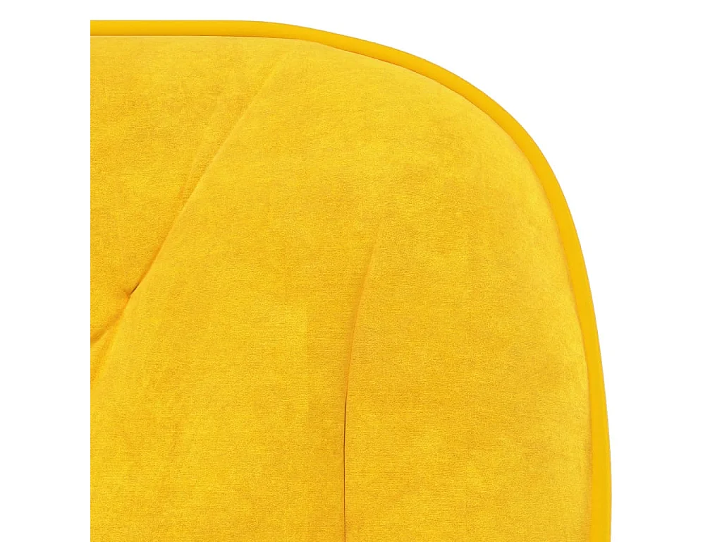 Sedia girevole da ufficio in velluto giallo