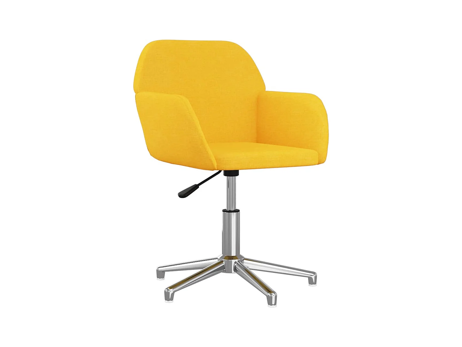 Chaise pivotante de bureau Jaune clair Tissu