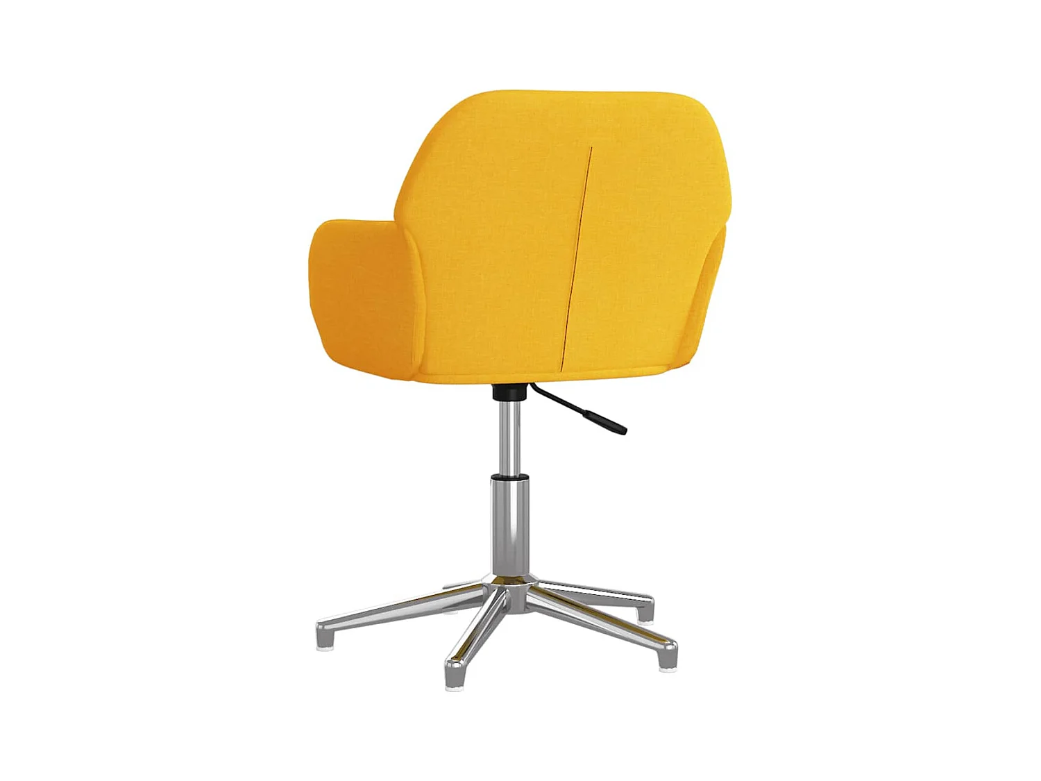 Chaise pivotante de bureau Jaune clair Tissu