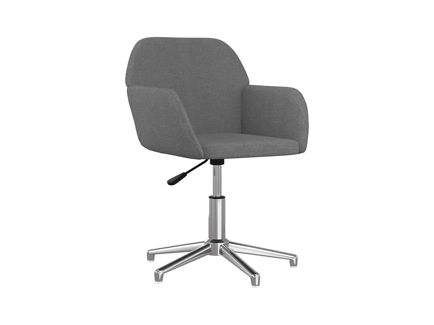 Chaise pivotante de bureau Gris clair Tissu
