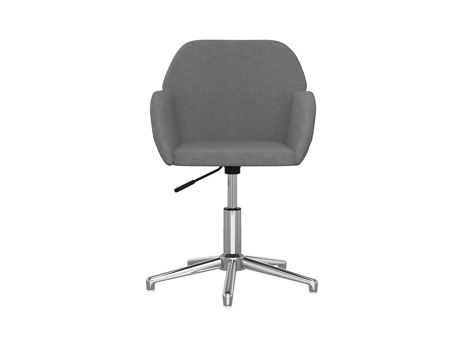 Chaise pivotante de bureau Gris clair Tissu
