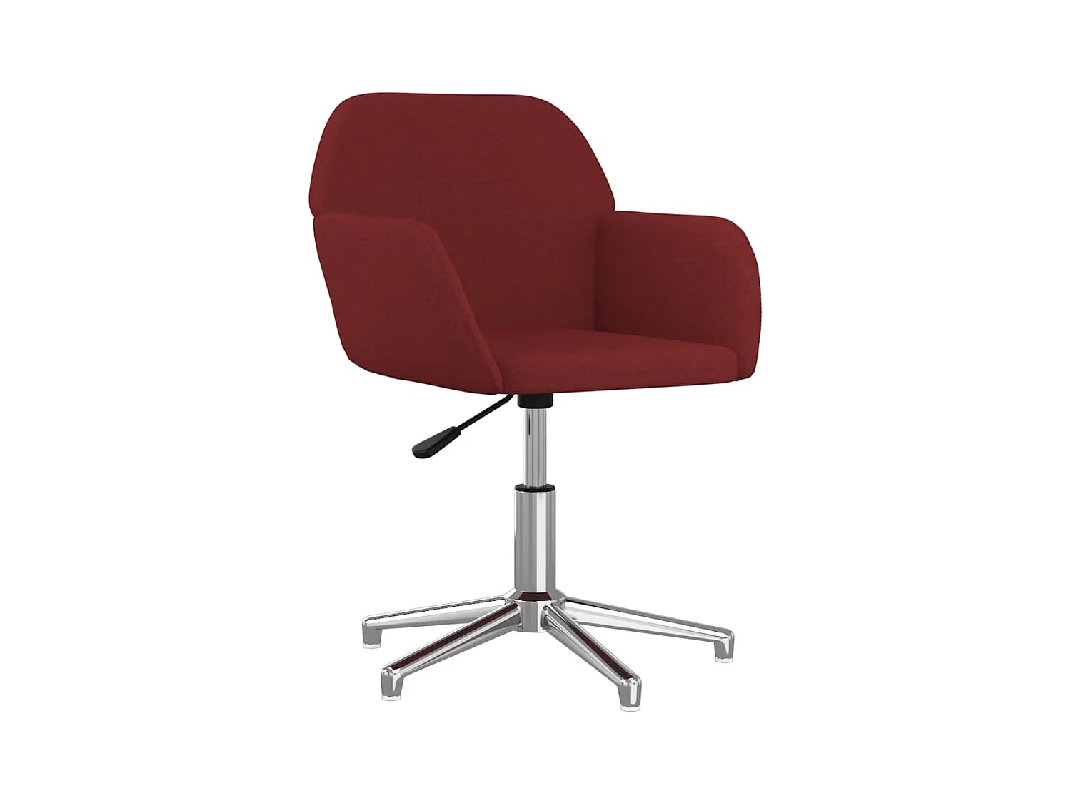 Chaise pivotante de bureau Rouge bordeaux Tissu