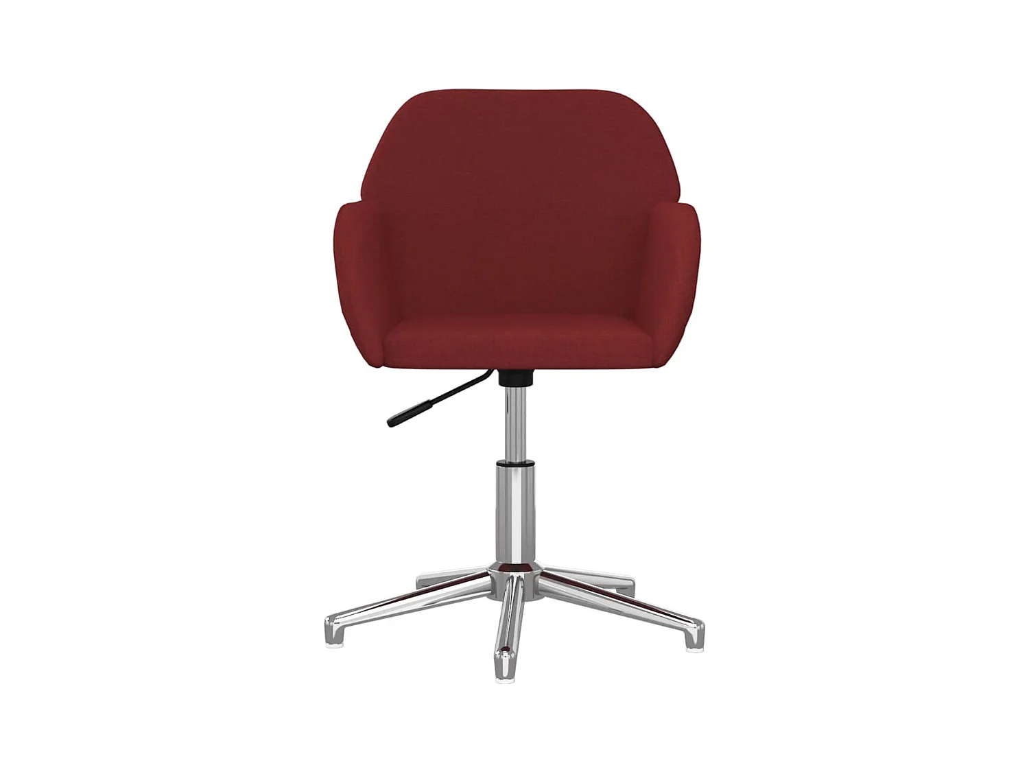 Chaise pivotante de bureau Rouge bordeaux Tissu