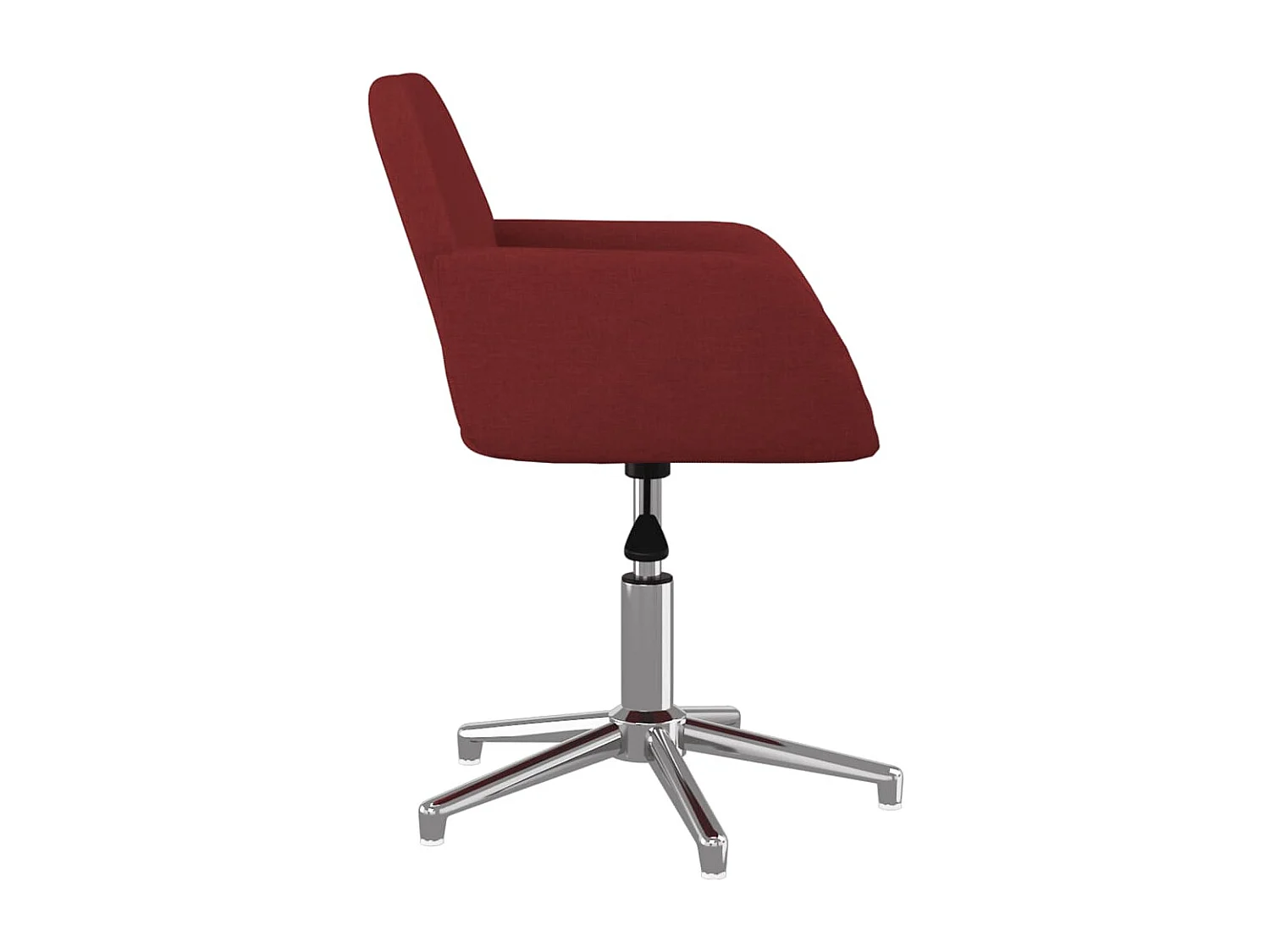 Chaise pivotante de bureau Rouge bordeaux Tissu